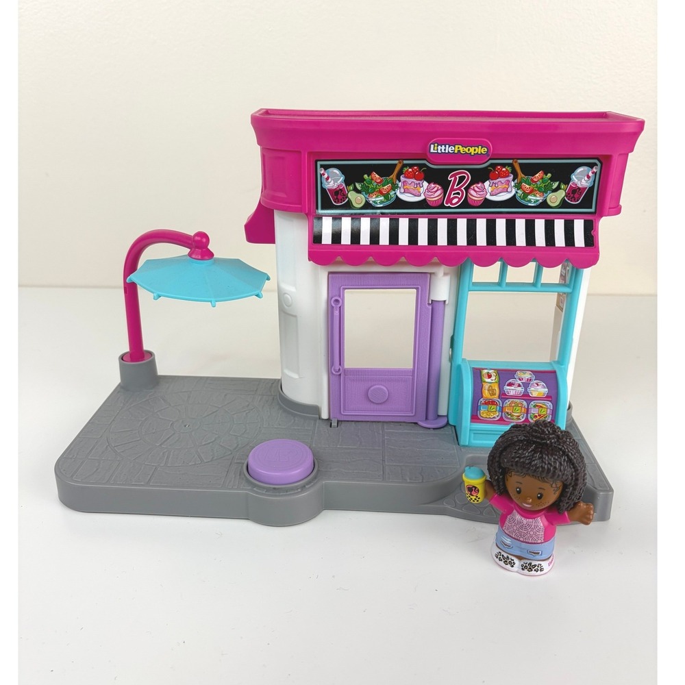 Fisher Price Little People Barbie City Adventures Cafe Playset Brooklyn Figure